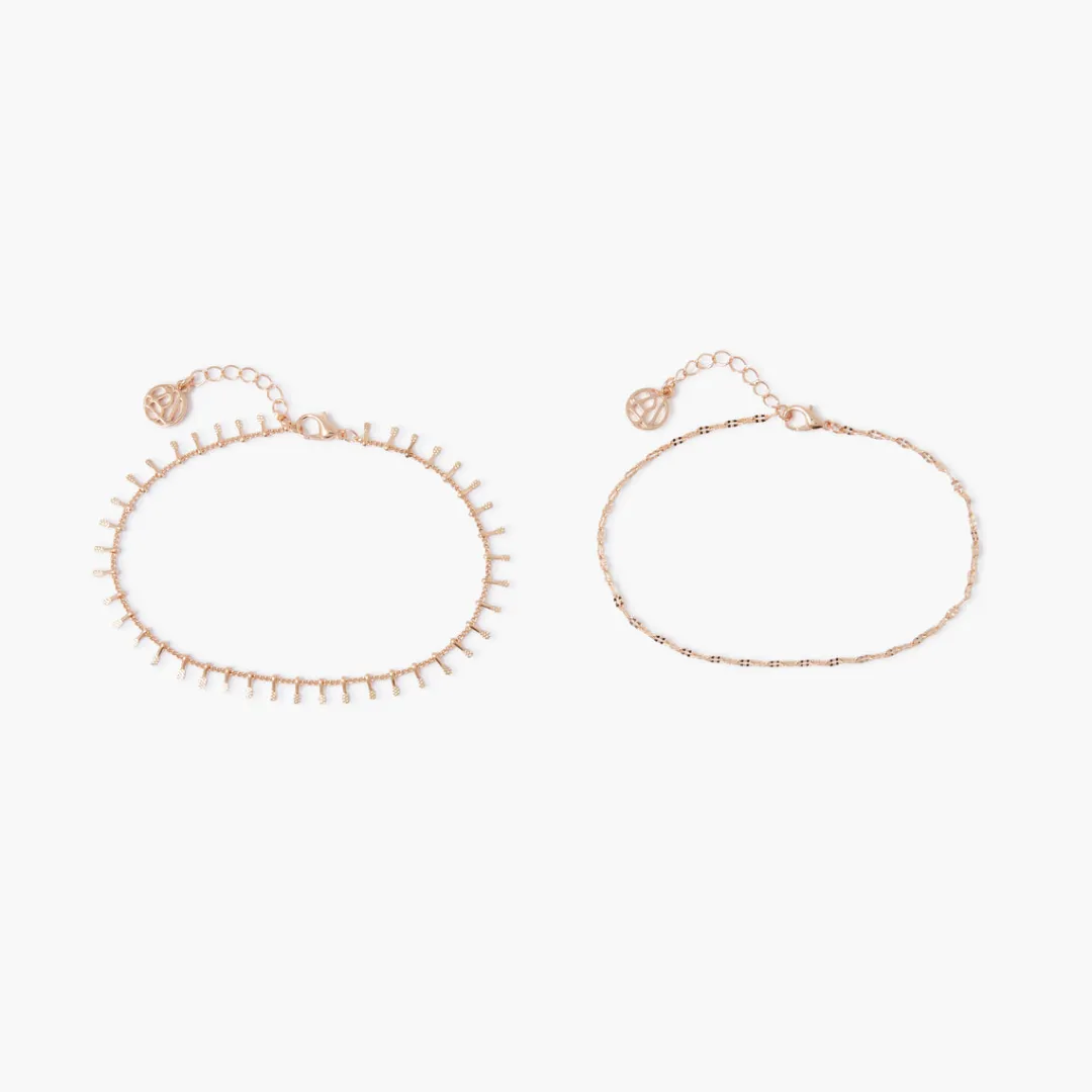 Fashion Set de 2 chaînes de cheville Bijoux De Corps