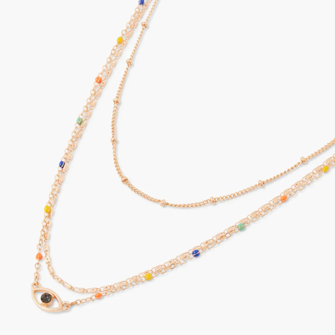 Best Set de 3 colliers oeil Colliers