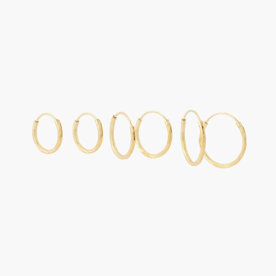 Store Set de 3 créoles Argent Garanti Boucles D'Oreilles | Boucles D'Oreilles