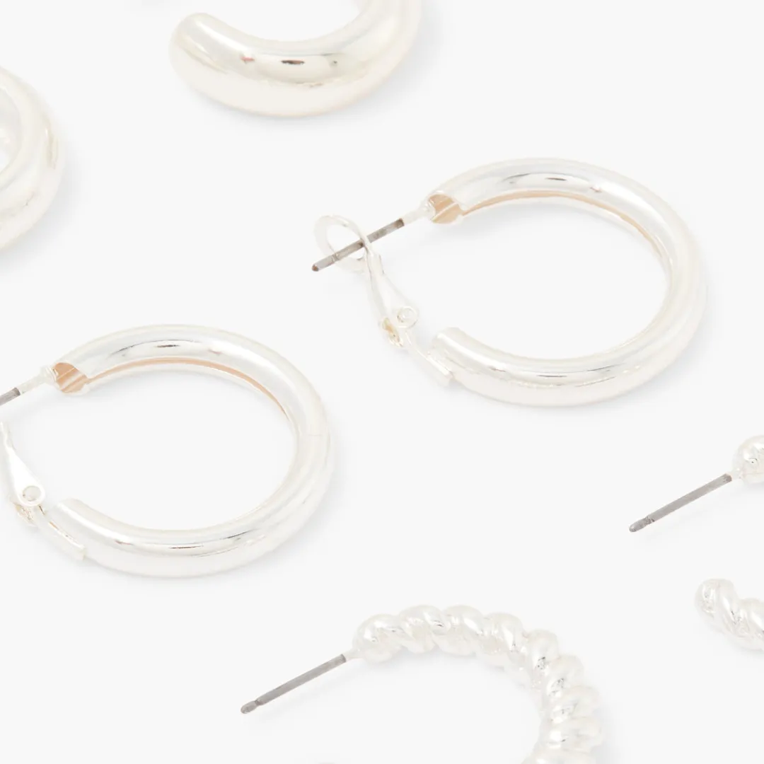 Discount Set de 3 créoles assorties Boucles D'Oreilles