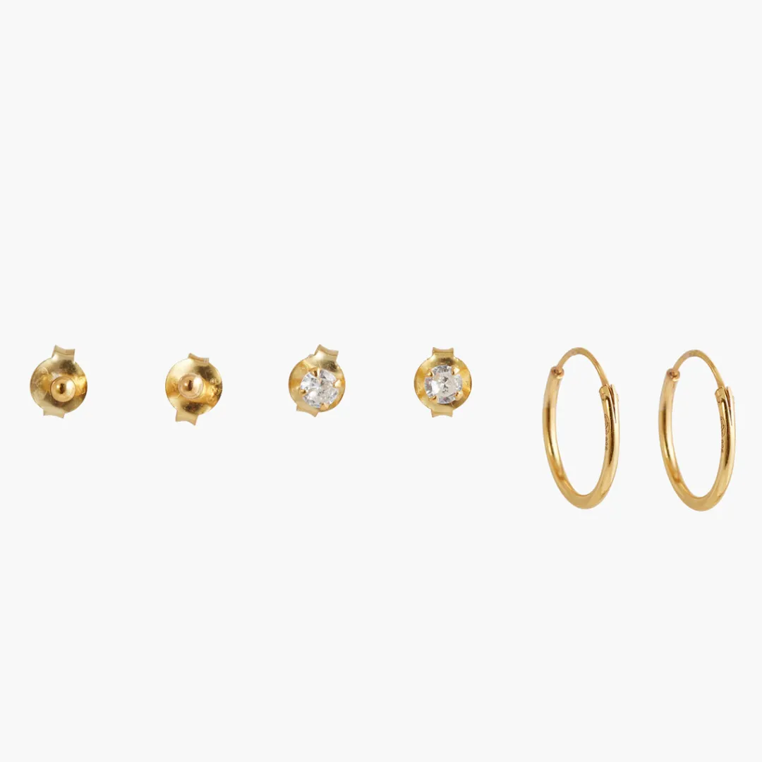 Discount Set de 3 paires de boucles d'oreilles Argent Garanti Boucles D'Oreilles | Boucles D'Oreilles
