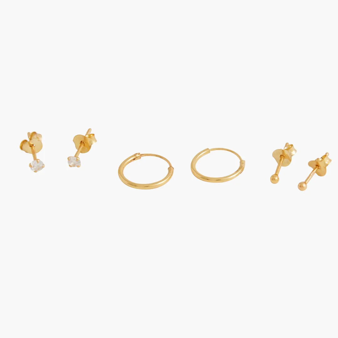 Discount Set de 3 paires de boucles d'oreilles Argent Garanti Boucles D'Oreilles | Boucles D'Oreilles