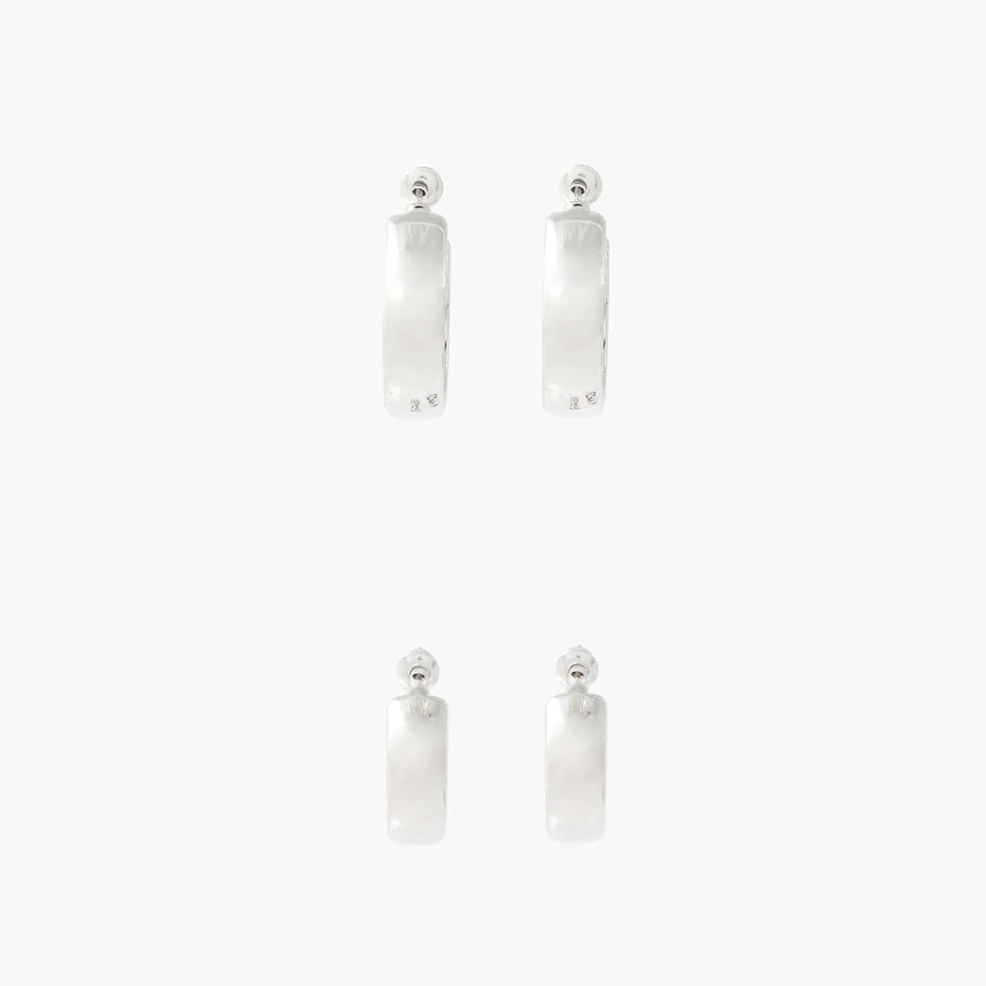 Best Set de 2 paires de créoles Boucles D'Oreilles