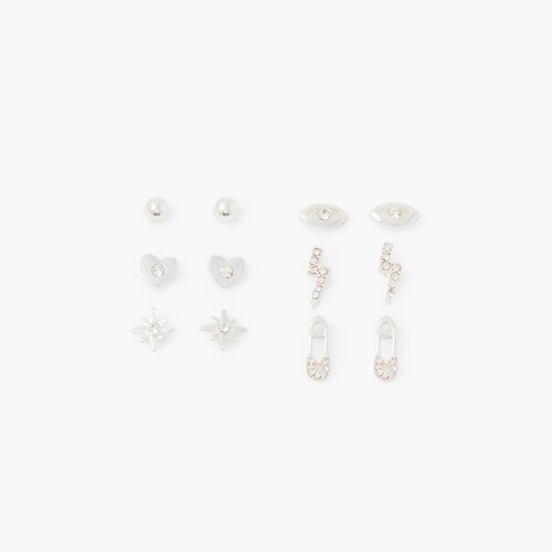 Clearance Set de 6 puces d'oreilles assorties Boucles D'Oreilles