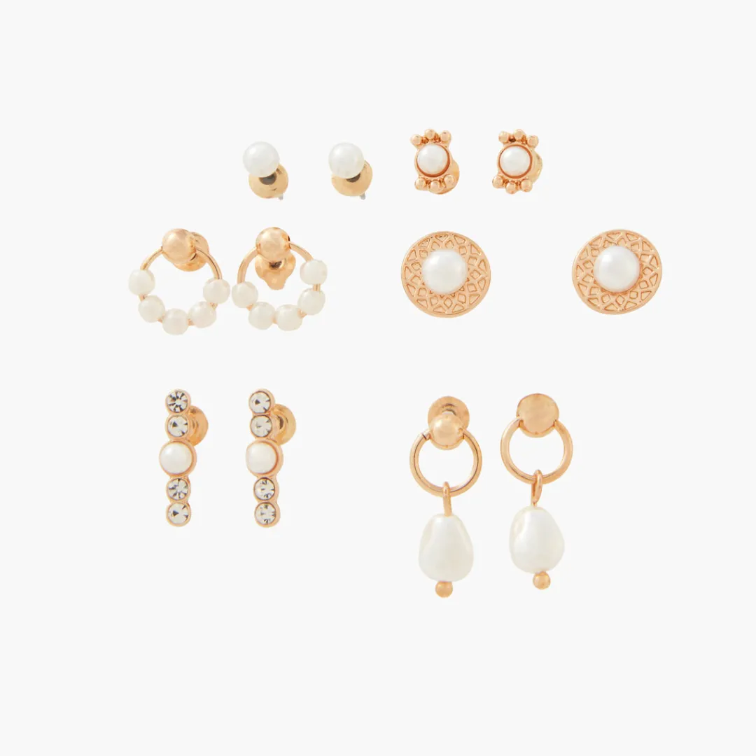Hot Set de 6 puces d'oreilles assorties Boucles D'Oreilles