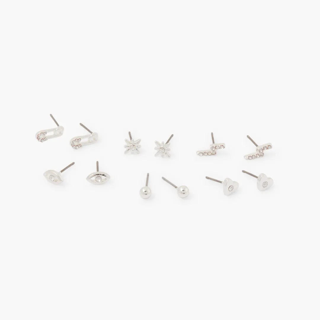 Clearance Set de 6 puces d'oreilles assorties Boucles D'Oreilles