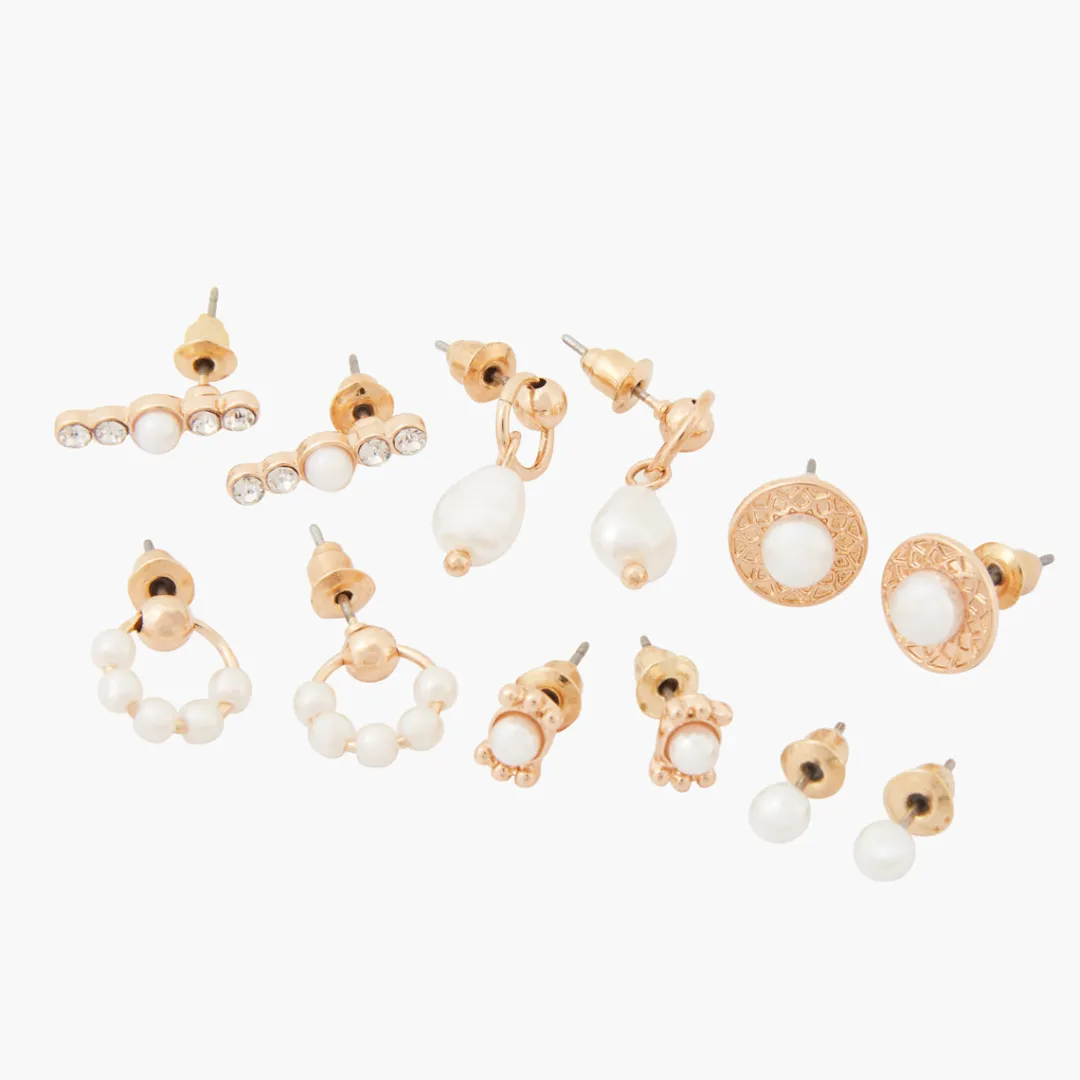 Hot Set de 6 puces d'oreilles assorties Boucles D'Oreilles