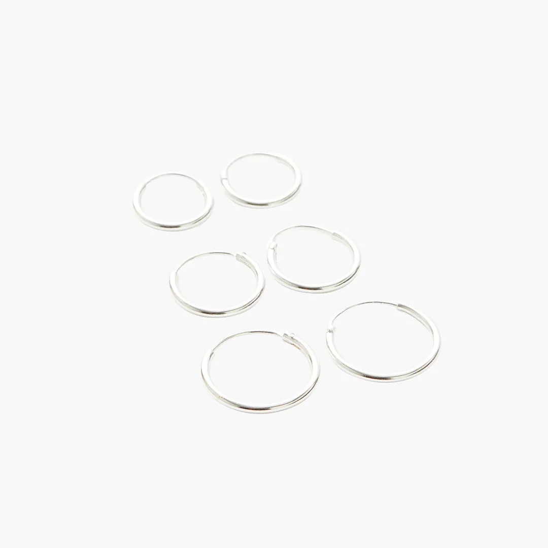 Best Set de créoles Argent Garanti Boucles D'Oreilles | Boucles D'Oreilles