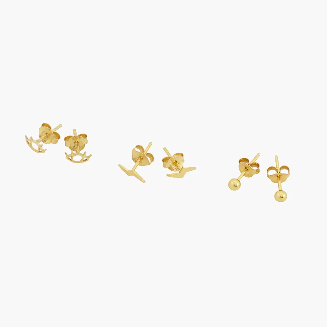 Sale Set de puces d'oreilles fantaisie Argent Garanti Boucles D'Oreilles | Boucles D'Oreilles